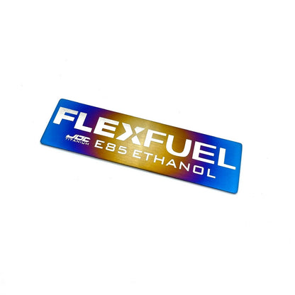 JDC Titanium E85 Ethanol/Flex Fuel Badge (Universal) - JD Customs U.S.A