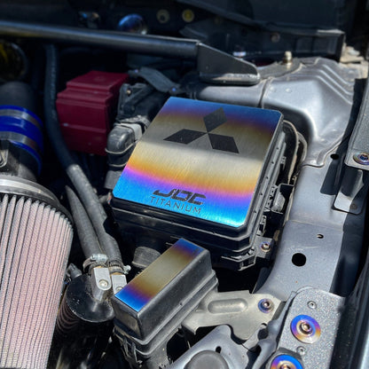 JDC Titanium Fuse Box & Relay Cover (Evo X) - JD Customs U.S.A