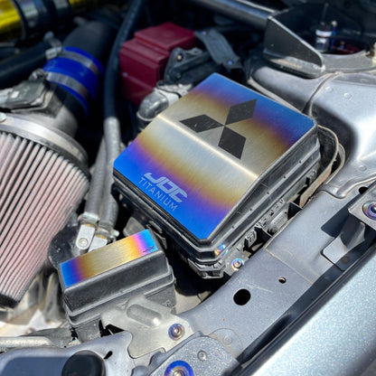 JDC Titanium Fuse Box & Relay Cover (Evo X) - JD Customs U.S.A