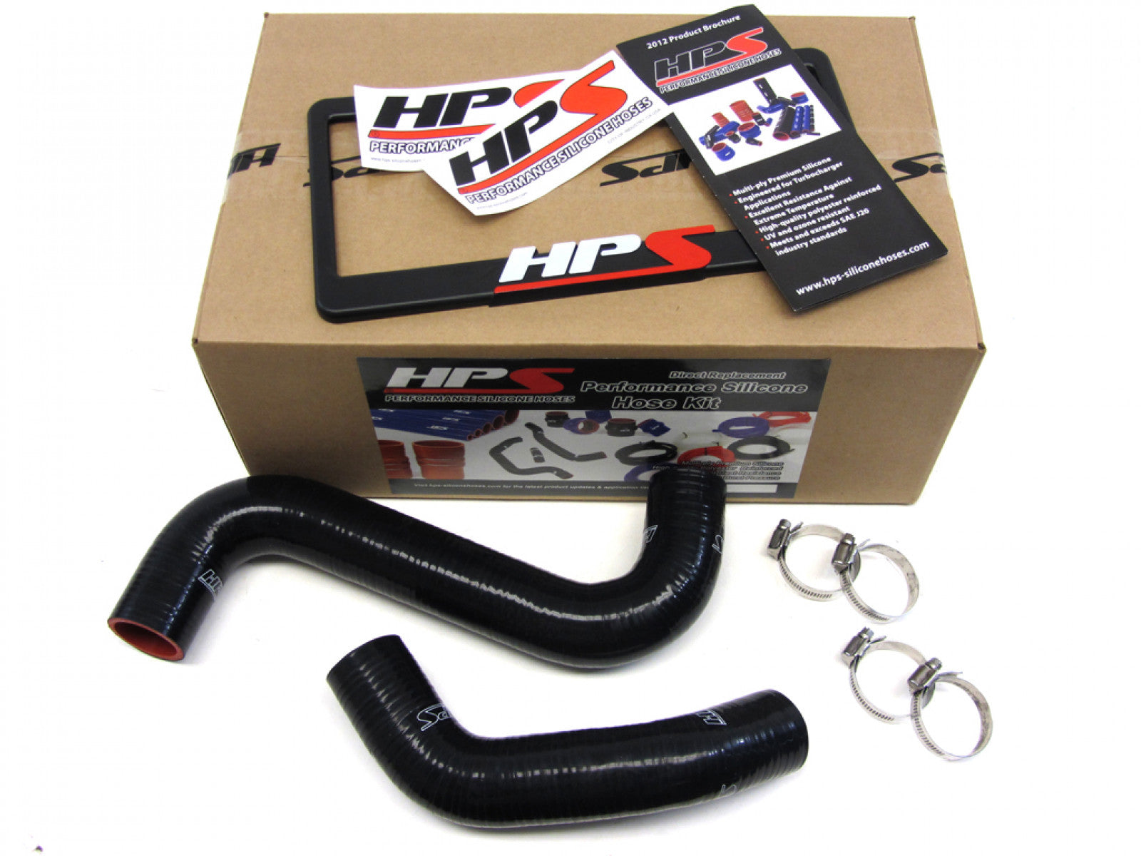 HPS Kit de manguera de radiador de silicona reforzada negra, refrigerante para Subaru 01-07 WRX / STI