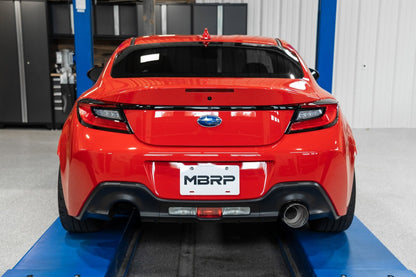 MBRP 12 - 22 Subaru BRZ 17 - 22 Toyota GR86 Stainless Steel 3in Cat - Back - Single Rear Exit w Burnt Tip - MBRP