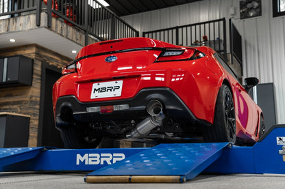 MBRP 12 - 22 Subaru BRZ 17 - 22 Toyota GR86 Stainless Steel 3in Cat - Back - Single Rear Exit w Burnt Tip - MBRP