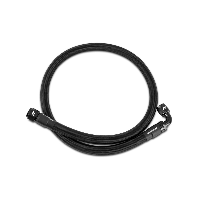 Mishimoto 5Ft Stainless Steel Braided Hose w/ - 10AN Straight/90 Fittings - Black - Mishimoto