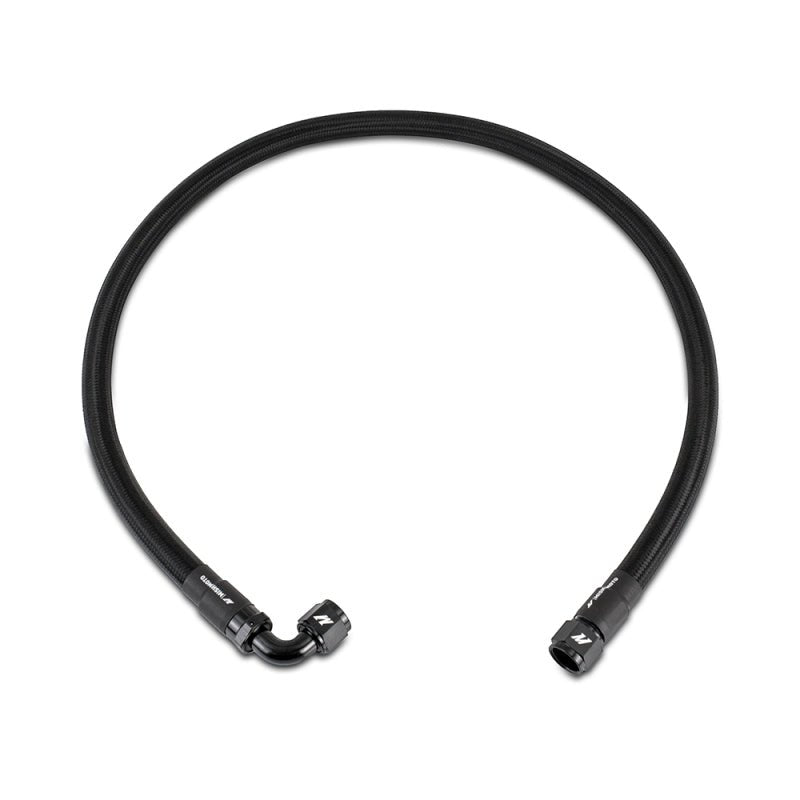 Mishimoto 5Ft Stainless Steel Braided Hose w/ - 10AN Straight/90 Fittings - Black - Mishimoto