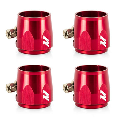 Mishimoto Aluminum - 4AN Hex Finishers - Red - Mishimoto