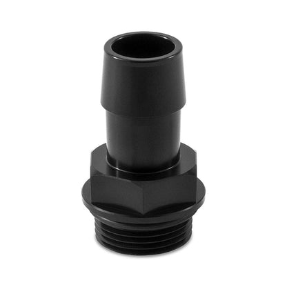 Mishimoto M27 x 2.0 to 3/4in Hose Barb Aluminum Fitting - Black - Mishimoto