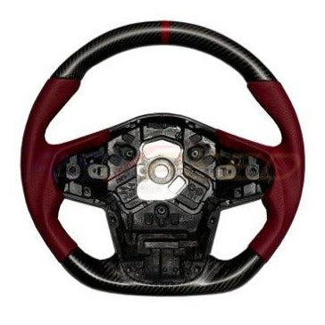 Rexpeed Carbon Fiber & Red Leather Steering Wheel (MK5 Supra)