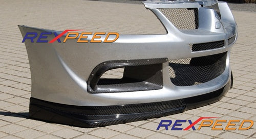 Rexpeed Type-V Carbon Fiber Front Splitter (Evo 8) - JD Customs U.S.A