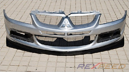 Rexpeed Type-V Carbon Fiber Front Splitter (Evo 8) - JD Customs U.S.A