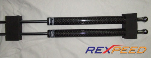 Rexpeed Carbon Fiber Hood Dampers (Evo X)