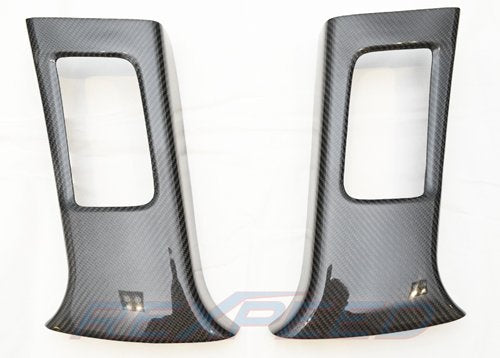 Rexpeed Carbon Fiber B-Pillar Covers (Evo X)