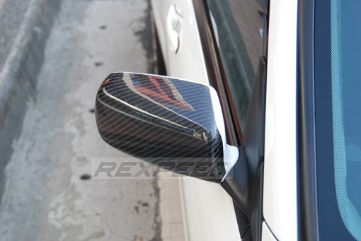 Rexpeed Dry Carbon Fiber Mirror Covers (Evo 7/8/9) - JD Customs U.S.A