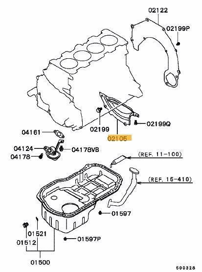 Mitsubishi OEM Flywheel Housing Cover (Evo 4-9)