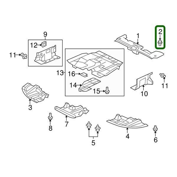 Clips para parachoques delantero Mitsubishi (Evo 7/8/9/X)