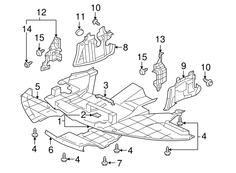 OEM Mitsubishi Engine Splash Shield - Passenger Side (Evo 8/9)