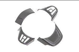 OLM LE Carbon Fiber Steering Wheel Covers 4pc (MK5 Supra) - OLM