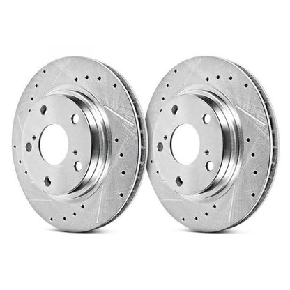 Power Stop Performance Drilled and Slotted Brake Rotors (Evo 8/9) - PowerStop