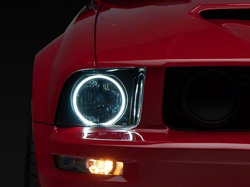 Raxiom Axial Series CCFL Halo Projector Headlight - Blk Housing Smkd Lens (05 - 09 Ford Mustang) - Raxiom