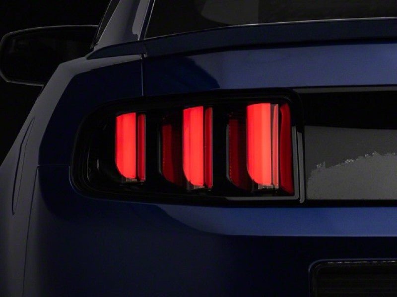 Raxiom Vector V2 Tail Lights - Black Housing/Clear Lens (13 - 14 Ford Mustang) - Raxiom