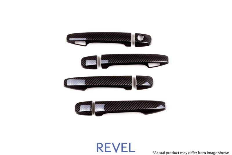 Revel GT Dry Carbon Door Handle Covers - 8 Pieces (15 - 18 WRX/STI) - Revel