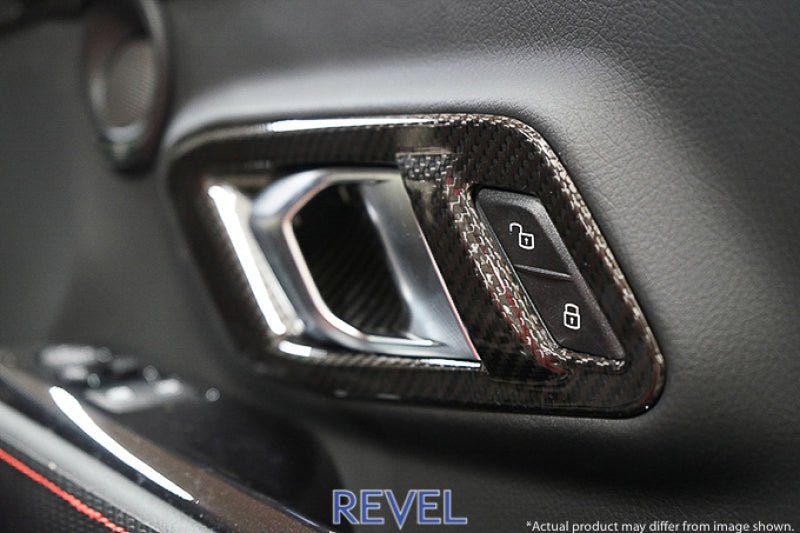 Revel GT Dry Carbon Inner Door Handle Cover - 2 Pieces (MK5 Supra) - Revel