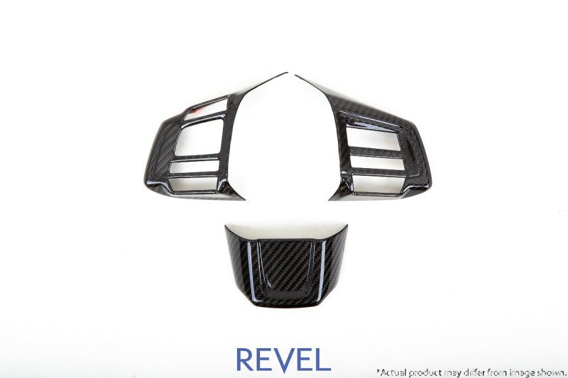 Revel GT Dry Carbon Steering Wheel Insert Covers - 3 Pieces (15+ WRX/STI) - Revel