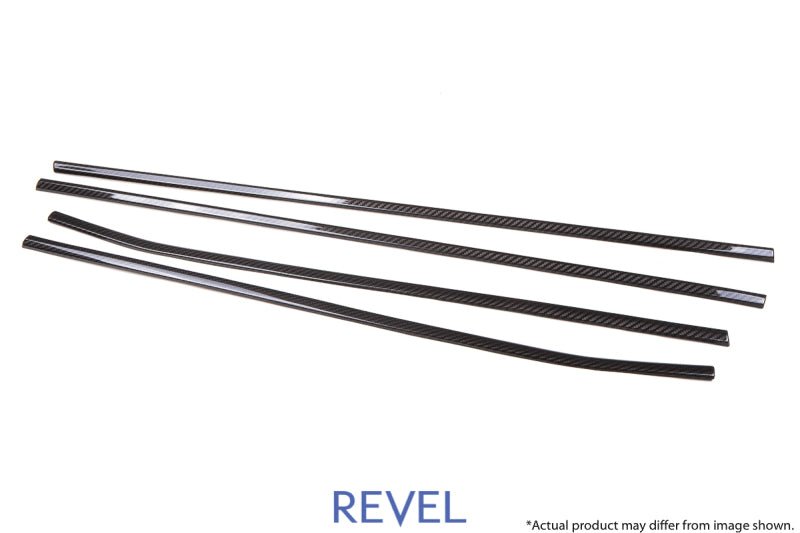 Revel GT Dry Carbon Window Outer Trim - 4 Pieces (15+ WRX/STI) - Revel