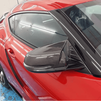 Rexpeed Carbon Fiber Mirror Cap Full Replacements (MK5 Supra) - Rexpeed