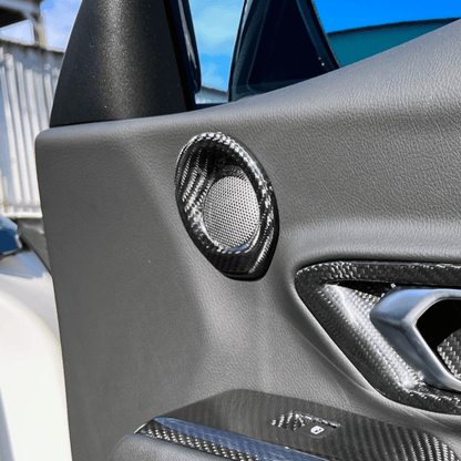 Rexpeed Dry Carbon Fiber Door Speaker Covers (MK5 Supra) - Rexpeed