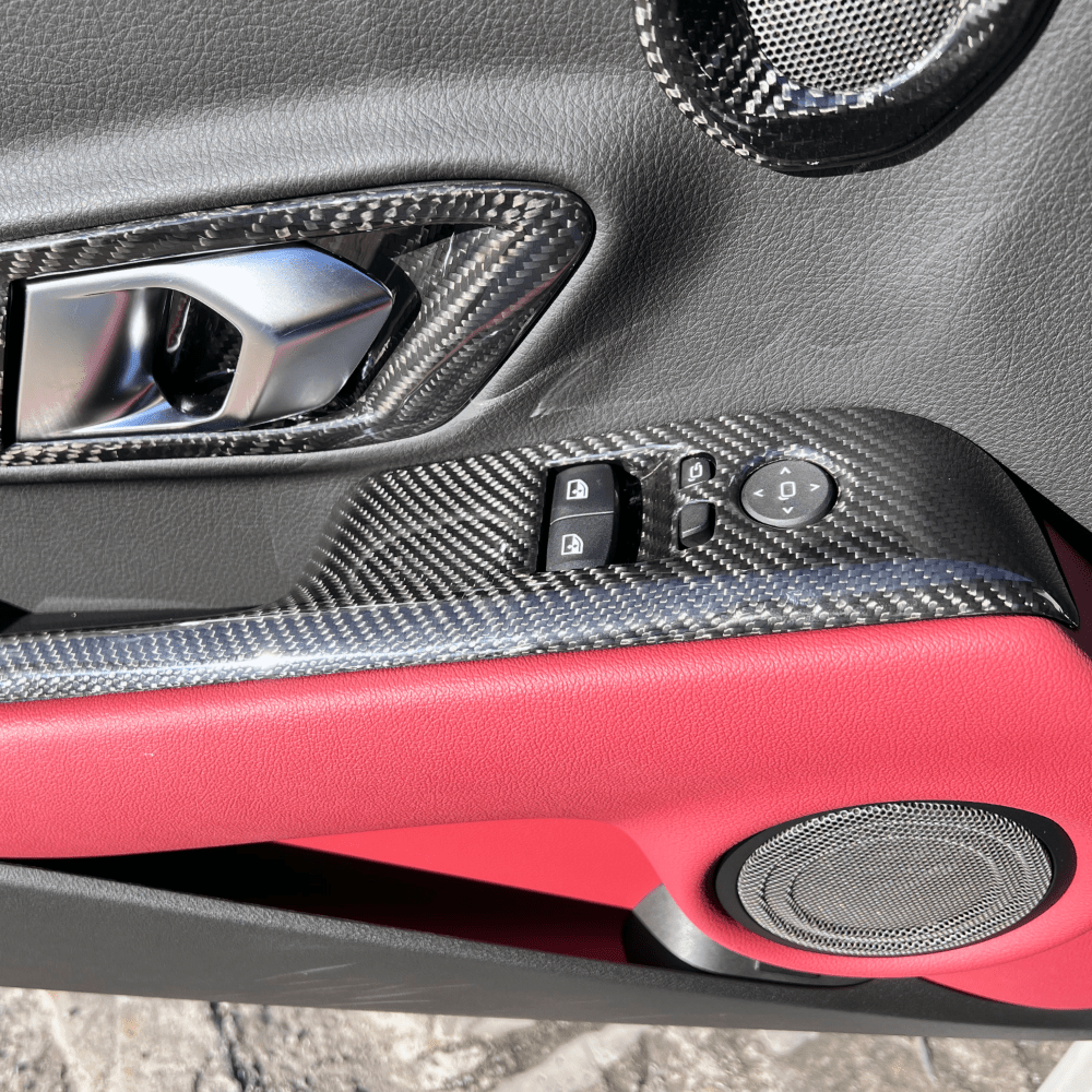 Rexpeed Dry Carbon Fiber Window Switch Panel Covers (MK5 Supra) - Rexpeed