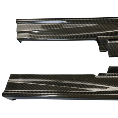 Rexpeed V2 Carbon Fiber Side Skirt Extensions (R35 GT - R) - Rexpeed