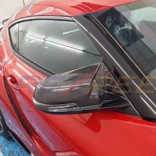 Rexpeed V9 Carbon Fiber Mirror Cap Full Replacements (MK5 Supra) - Rexpeed