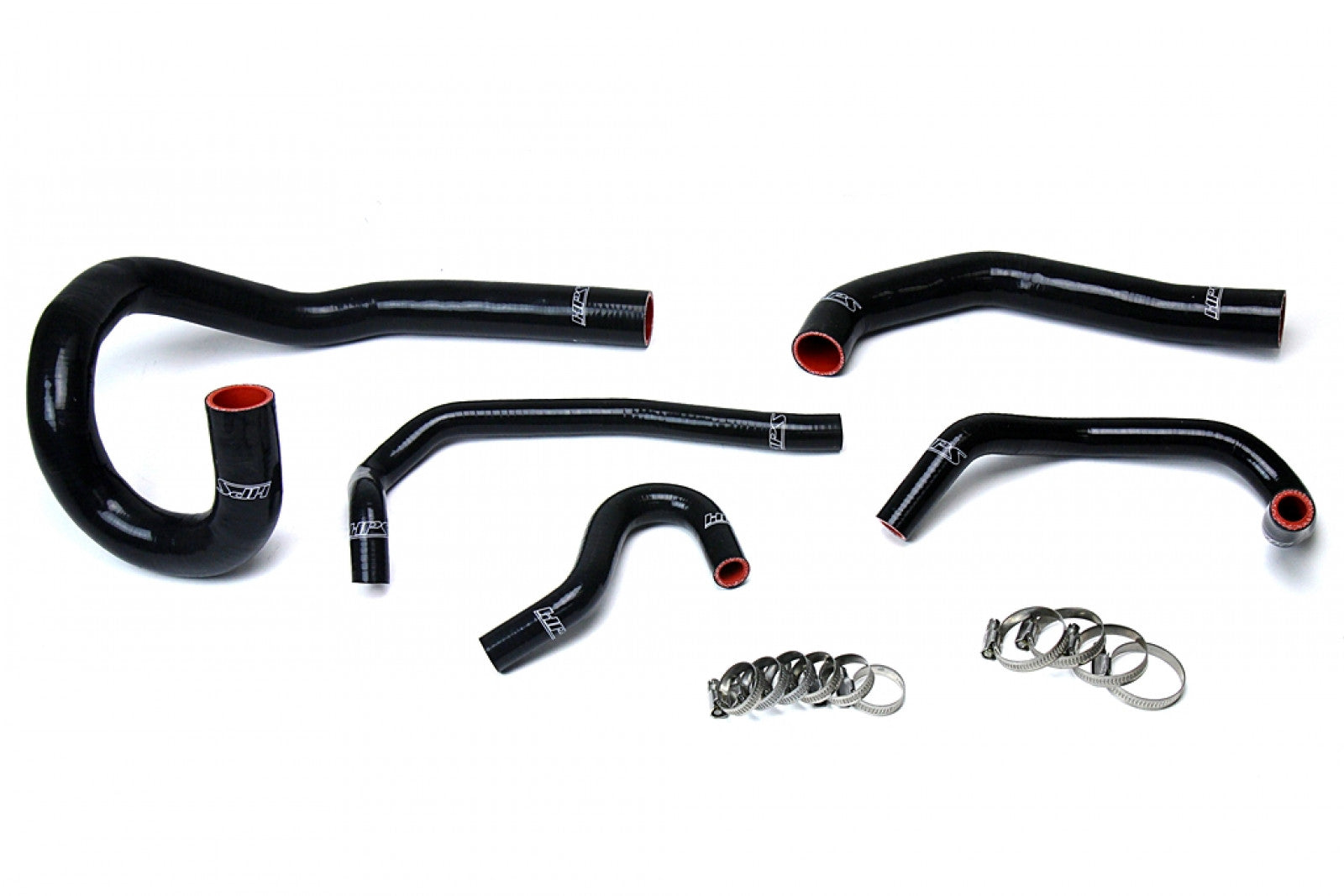 Kit de manguera de calentador de radiador de silicona reforzada negra HPS, refrigerante para Toyota 86-92 Supra MK3 Turbo y NA 7MGE / 7MGTE con volante a la izquierda