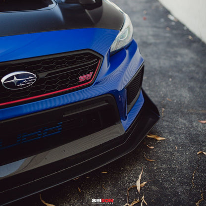 Seibon Carbon Fiber CW - Style Front Lip (18 - 20 WRX/STI) - Seibon