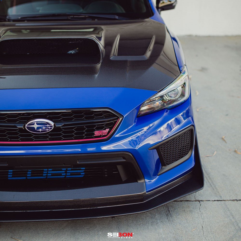 Seibon Carbon Fiber CW - Style Front Lip (18 - 20 WRX/STI) - Seibon