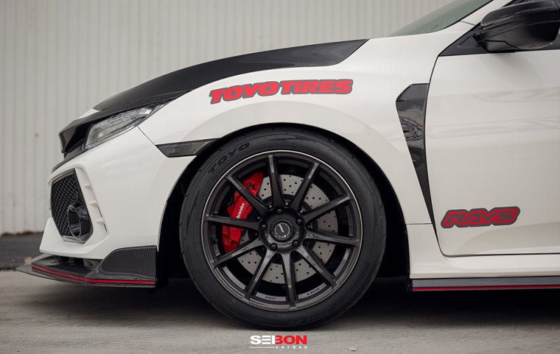 Seibon Carbon Fiber Fender Ducts (17 - 21 Civic Type - R) - Seibon