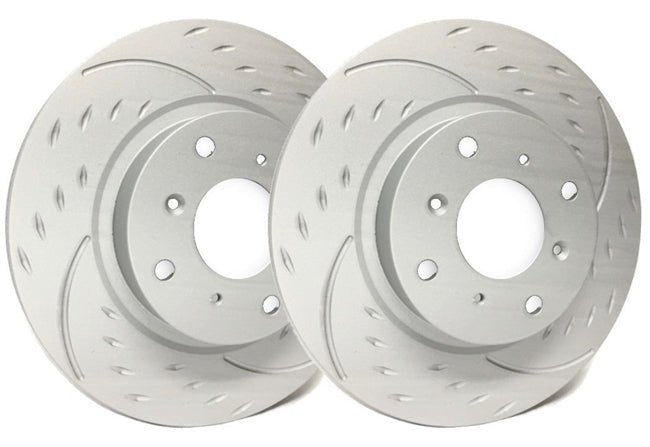 SP Diamond Slot Rotors with ZRC Coating | Front Pair (Evo 8/9) - SP Performance