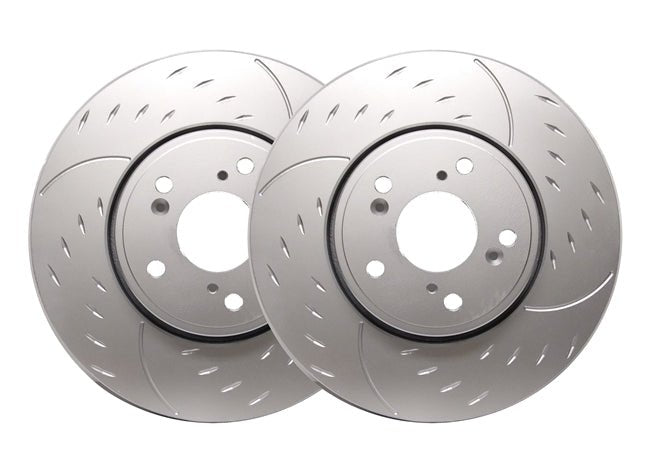 SP Diamond Slot Rotors with ZRC Coating | Front Pair (Evo 8/9) - SP Performance