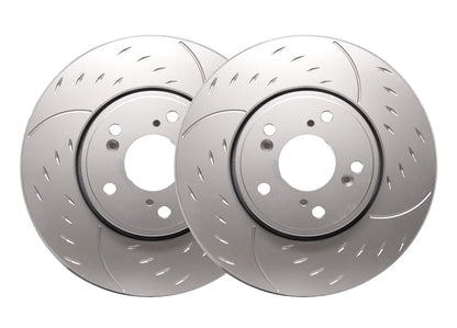 SP Diamond Slot Rotors with ZRC Coating | Front Pair (Evo X) - SP Performance