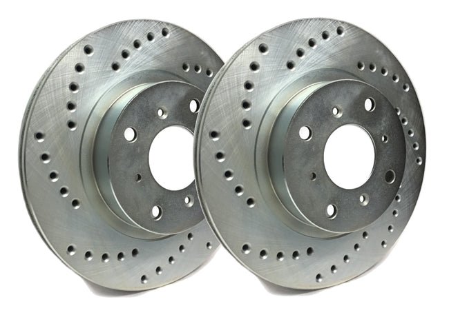 SP Performance Cross Drilled Rotors with ZRC Coating | Front Pair (Evo 8/9) - SP Performance