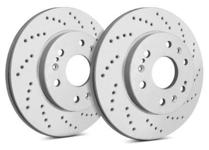 SP Performance Cross Drilled Rotors with ZRC Coating | Front Pair (Evo 8/9) - SP Performance