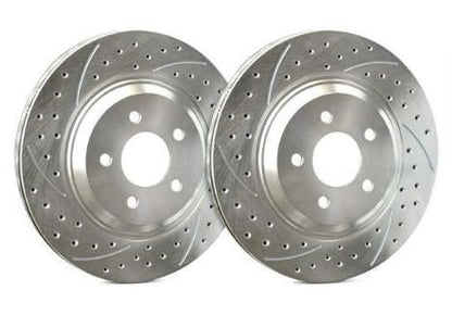 SP Performance Double Drilled and Slotted Rotors with ZRC Coating | Front Pair (Evo 8/9) - SP Performance