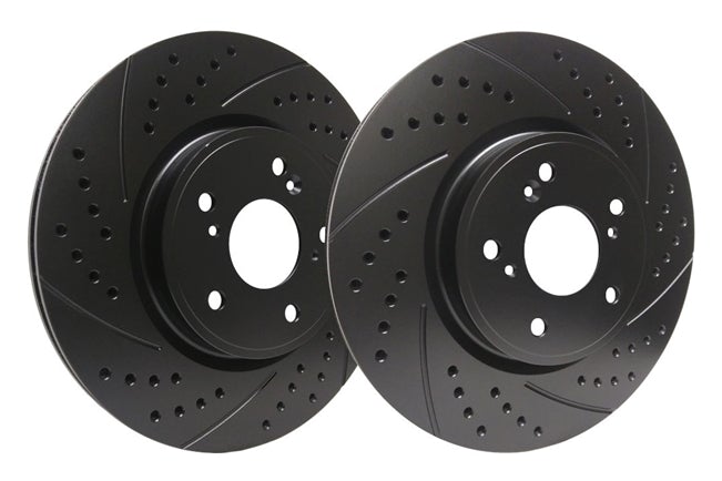 SP Performance Double Drilled and Slotted Rotors with ZRC Coating | Front Pair (Evo X) - SP Performance