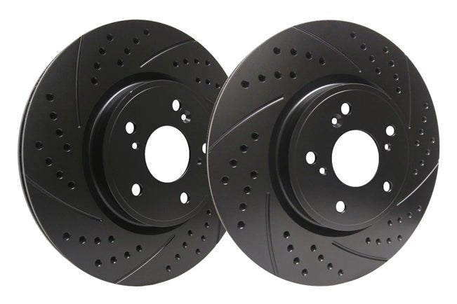 SP Performance Double Drilled and Slotted Rotors with ZRC Coating | Rear Pair (Evo 8/9) - SP Performance