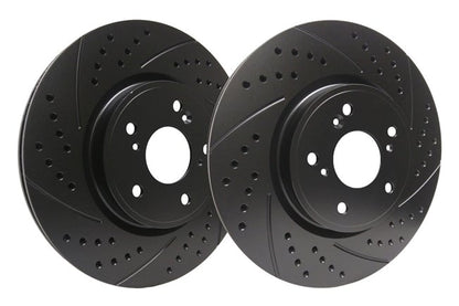 SP Performance Double Drilled and Slotted Rotors with ZRC Coating | Rear Pair (Evo X) - SP Performance