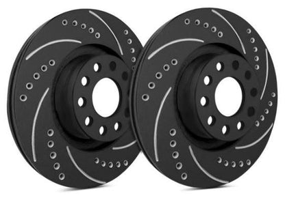 SP Performance Drilled And Slotted Rotors with ZRC Coating | Front Pair (Evo 8/9) - SP Performance