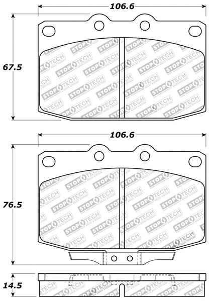 StopTech Performance Front Brake Pads (89 - 95 Mazda RX7) - Stoptech