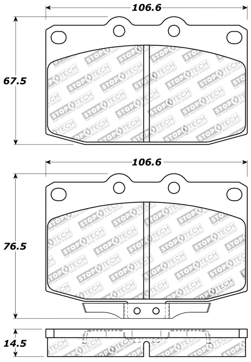 StopTech Performance Front Brake Pads (89 - 95 Mazda RX7) - Stoptech