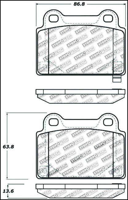 StopTech Performance Rear Brake Pads (Evo X) - Stoptech