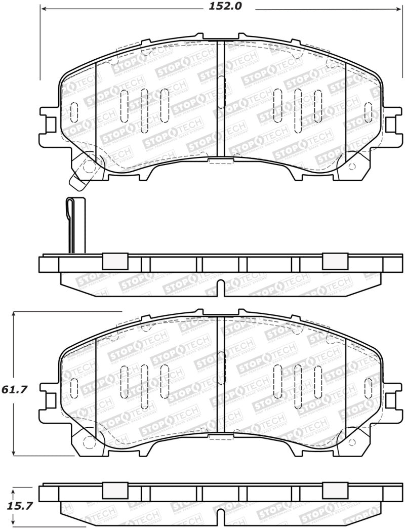 StopTech Sport Performance Front Brake Pads (14 - 17 Infiniti Q50) - Stoptech